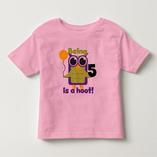 Hoot Owl 5th Birthday T-shirts and Gifts (Front)