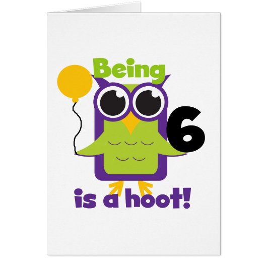 Hoot Owl 6th Birthday T-shirts and Gifts (Front)