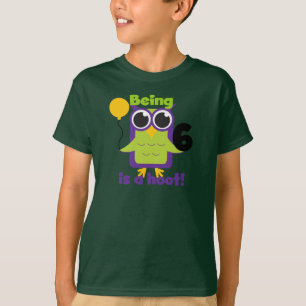 Hoot Owl 6th Birthday T-shirts and Gifts