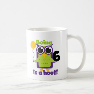 Hoot Owl 6th Birthday T-shirts and Gifts Coffee Mug
