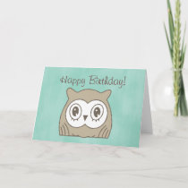 Hoot OWL Birthday Card