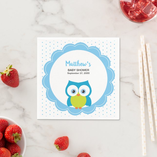 Hoot Owl Boy Wildlife Bird  Napkins (Insitu)