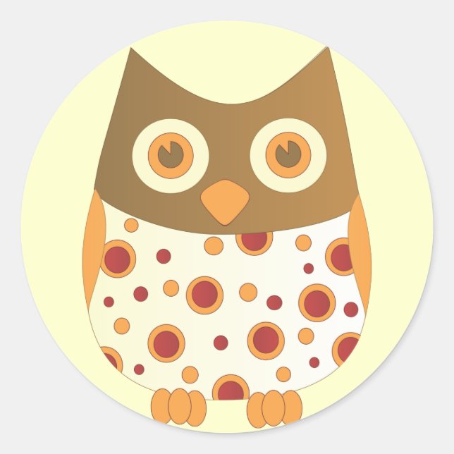 Hoot Owl Classic Round Sticker (Front)