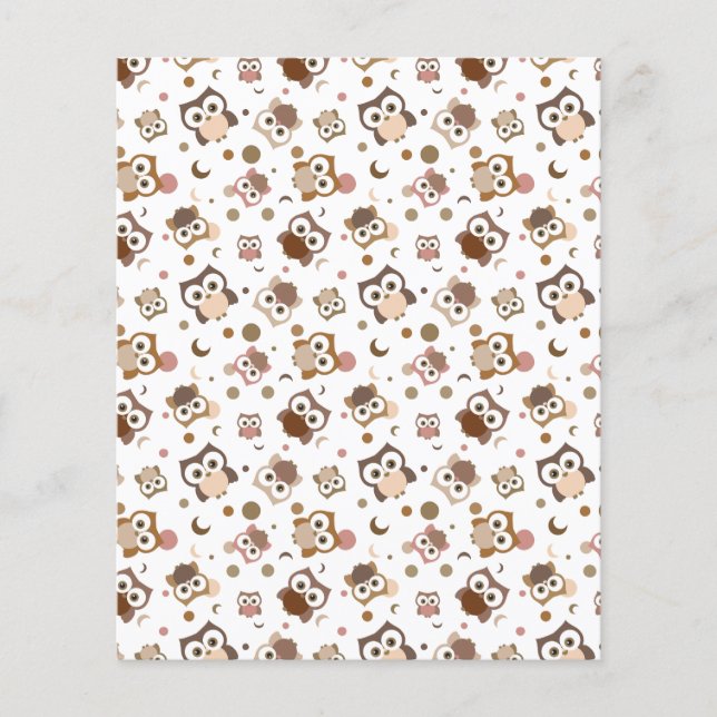 Hoot Owl Design Scrapbooking Paper (Front)