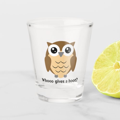 Hoot Owl Design Shot Glass