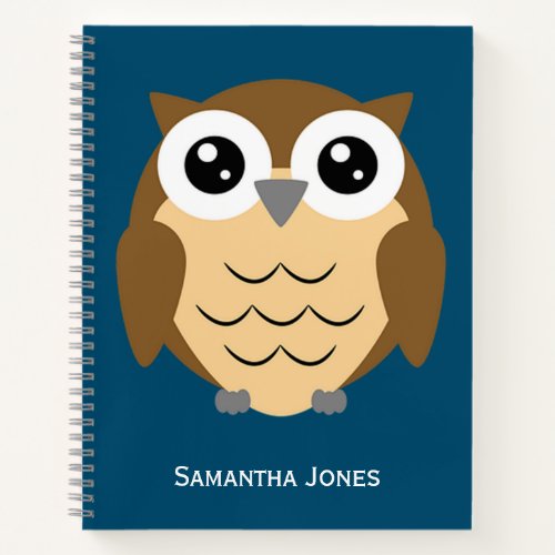 Hoot Owl Design Spiral Notebook