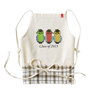 Hoot Owl Grads Zazzle HEART Apron