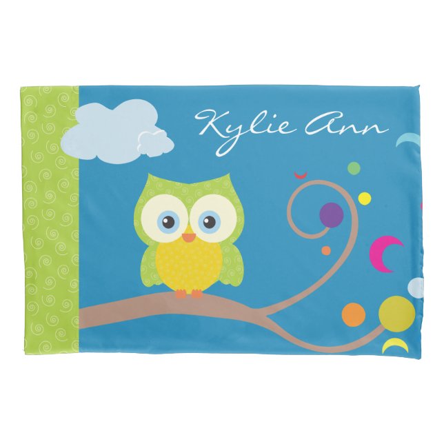 Hoot Owl Woodland Animal Wildlife Pillow Case (Front)