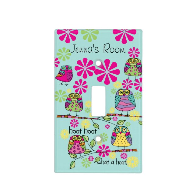 Hoot Owls Light Switch Cover (Front)