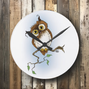 Hoot the Owl Round Clock