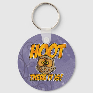 hoot there it is keychain