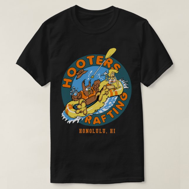 Hooters Rafting Honolulu 2 T-Shirt (Design Front)