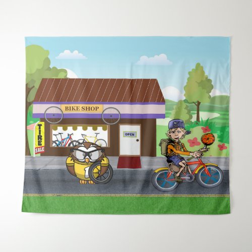 Hootin Cycles Tapestry