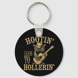 Hootin’ Leads to Hollerin’ – A Playful Cowboy Owl Keychain