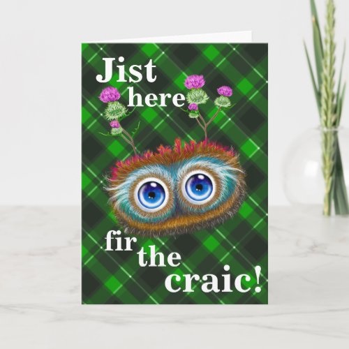 Hoots Toots Haggis Jist here fir the craic Thank You Card