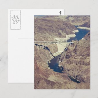 Hoover Dam Aerial Postcard | Zazzle