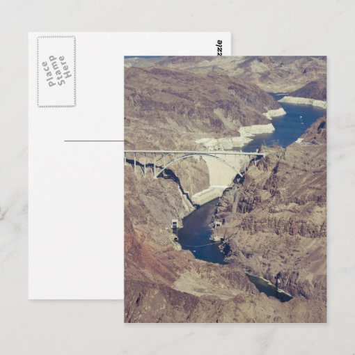 Hoover Dam Aerial Postcard | Zazzle