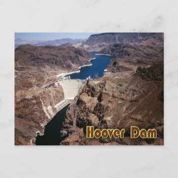 Hoover Dam - Aerial View Postcard by HTMimages at Zazzle