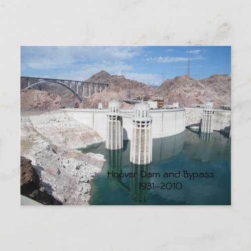 Hoover Dam and Bypass1931_2010 Postcard