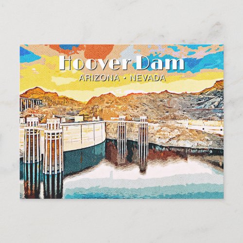Hoover Dam Holiday Postcard