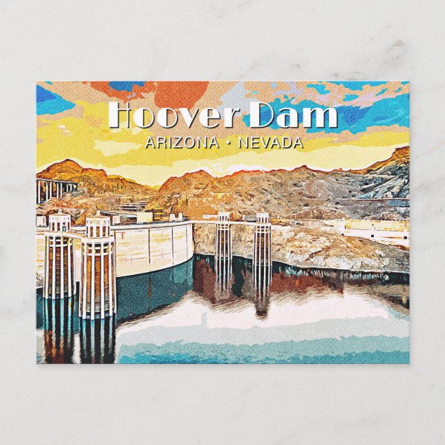 Hoover Dam Holiday Postcard (Front)