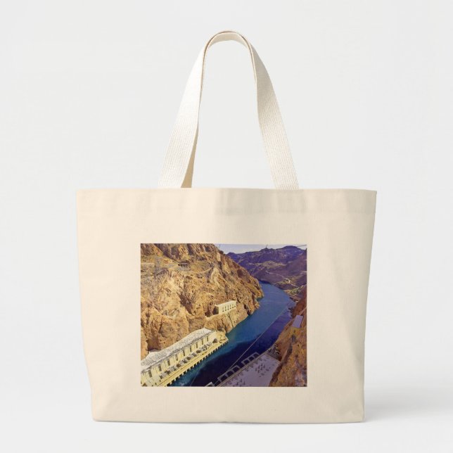 Hoover Dam in Arizona Large Tote Bag (Front)