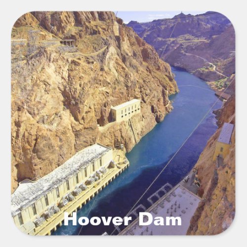 Hoover Dam in Arizona Square Sticker