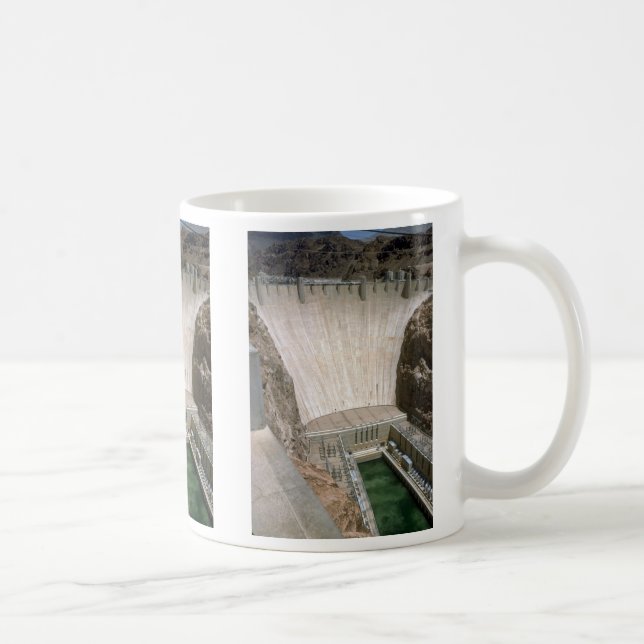 Hoover Dam, lower face, Nevada/Arizona, USA Coffee Mug (Right)