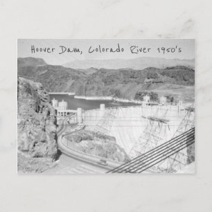 Hoover Dam Mid-century Postcard