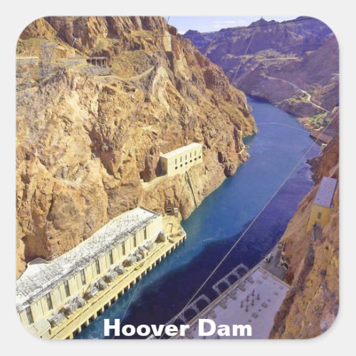 Hoover Dam Nevada Square Sticker