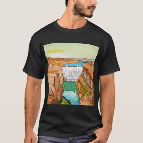 Hoover Dam on the Colorado river in Las Vegas Neva T_Shirt