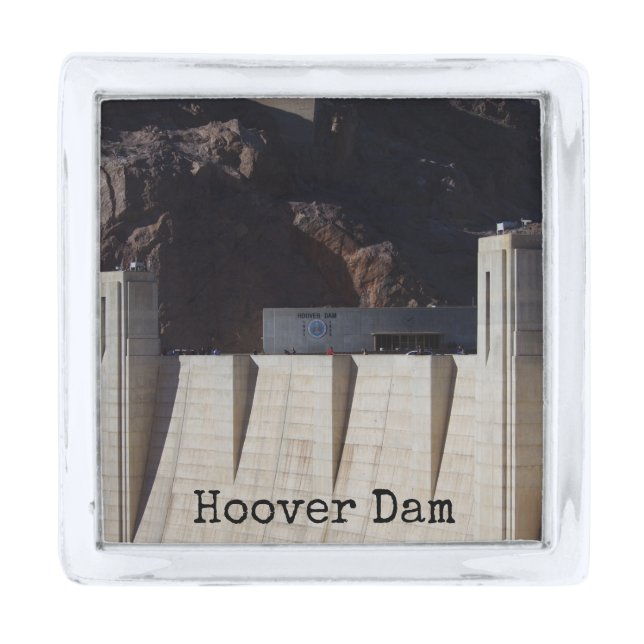 Hoover Dam Silver Finish Lapel Pin (Front)
