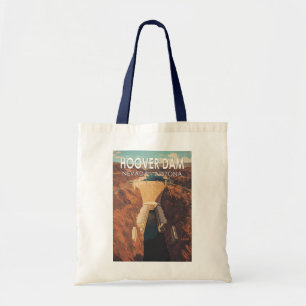 Hoover Dam Travel Art Vintage Tote Bag