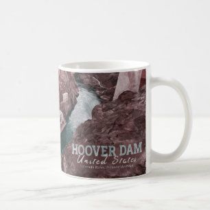 HOOVER DAM WATERCOLOR - NEVADA - ARIZONA COFFEE MUG