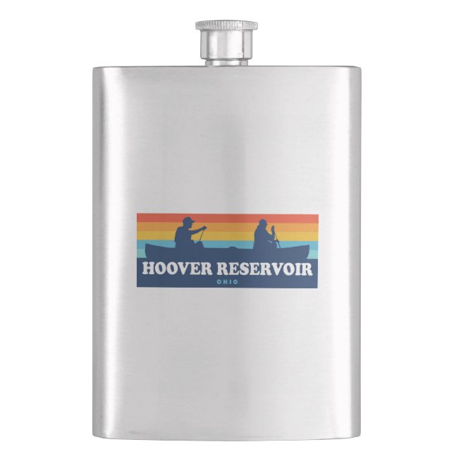 Hoover Reservoir Ohio Canoe Flask (Front)