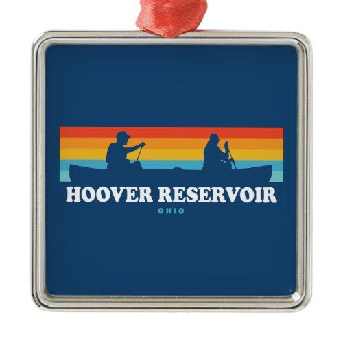 Hoover Reservoir Ohio Canoe Metal Ornament
