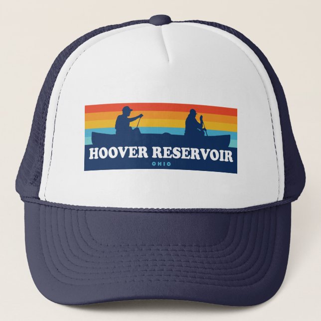 Hoover Reservoir Ohio Canoe Trucker Hat (Front)
