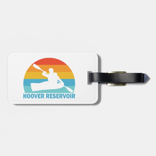 Hoover Reservoir Ohio Kayak Luggage Tag (Back Horizontal)
