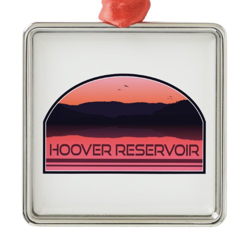 Hoover Reservoir Ohio Red Sunrise Metal Ornament