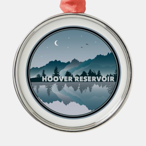 Hoover Reservoir Ohio Reflection Metal Ornament
