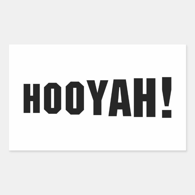 HOOYAH! RECTANGULAR STICKER (Front)