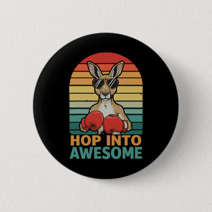 Hop Into Awesome Boxing Retro Shades Punch Attack Button