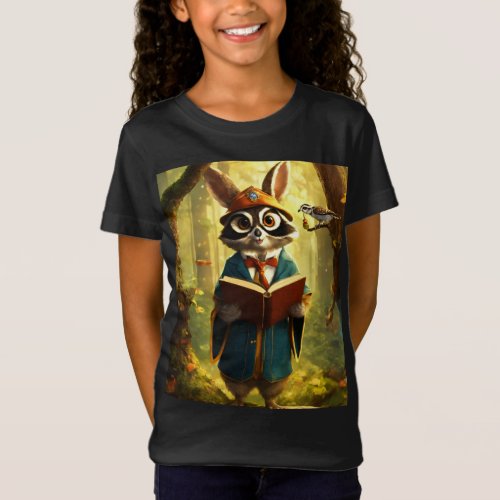 Hop into Fun Cute  Colorful Rabbit Kids T_Shirt