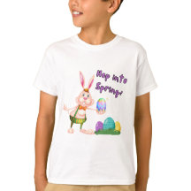 Hop into Spring Easter Bunny & Colorful Eggs