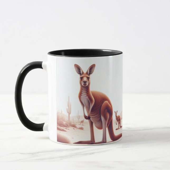 Hop into Your Morning Brew with Our Kangaroo Mug! Mug (Left)