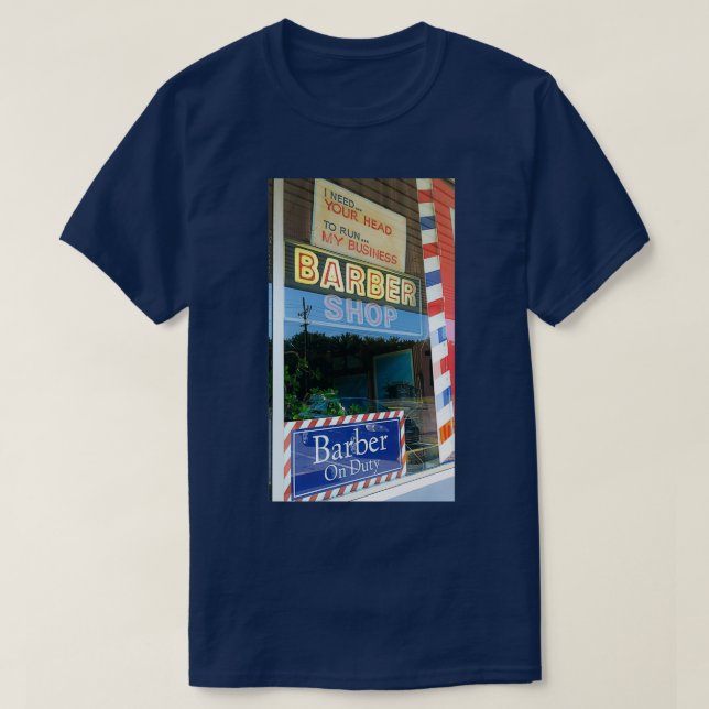 Hop On Down to the Barbershop T-Shirt (Design Front)