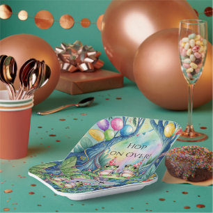 Hop On Over Birthday Party Paper Plates