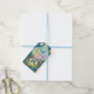 Hop On Over Birthday Party Thank You Gift Tags