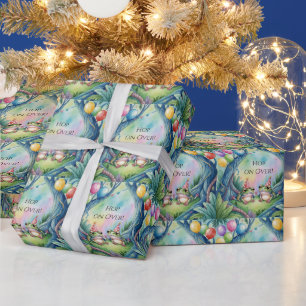 Hop On Over Birthday Party  Wrapping Paper