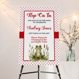 Hop On Over Cute Frog Baby Shower Foam Board